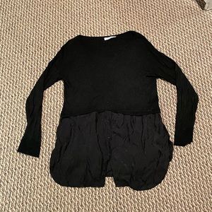 NEW Zara knit top sweater with linen button down bottom